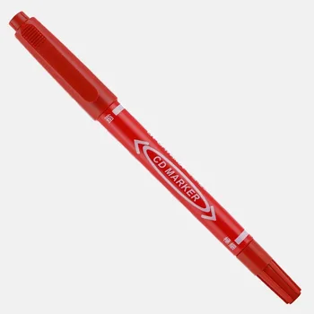 12шт Чернила для маркировочной ручки с двойной головкой Красные чернила 0,5/1,0 мм Ручка для тонкой цветной маркировки с круглой головкой