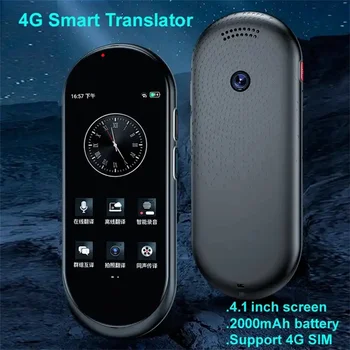 Голосовой переводчик A10 4,1-дюймовый чат GPT 138 на национальном языке Интеллектуальное устройство перевода в режиме реального времени С поддержкой 4G SIM-карты
