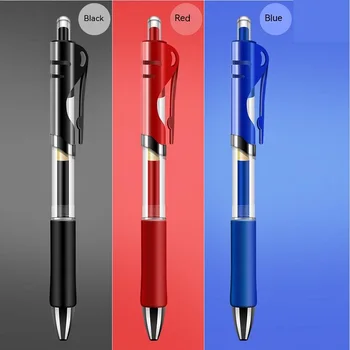Синяя, красная и черная ручка с нейтральной маркировкой, 0,5 мм с нейтральной заправкой, ручка для подписи студентов