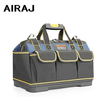 Водонепроницаемая сумка для инструментов AIRAJ, сумки для инструментов электрика с пластиковым дном, регулируемый плечевой ремень, многофункциональная сумка для инструментов