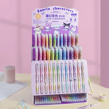 Joytop Sanrio Magic, меняющая цвет Ручка для разметки заметок, Учащиеся выделяют специальную цветную ручку, многоцветную ручку для рисования