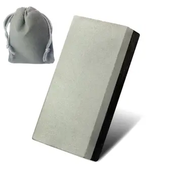 1 шт. точильный камень, двусторонний 400 #/800 # Комбинированный точильный камень карманного размера, грубый шлифовальный камень из карбида кремния/карбида бора