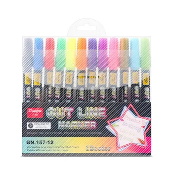 Серебристый маркер, цветные ручки, яркие и легко раскрашиваемые ручки для Рождества, Дня рождения, Пасхальных подарков
