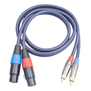 1 Шт. Двойной кабель XLR-RCA, 2 разъема XLR- 2 разъема RCA, Аудиокабель Hifi 3,3 фута