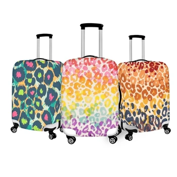 Дизайн из кожи леопарда, Съемный чехол для багажа, чехлы для чемоданов от 18 до 32 дюймов, багажные ящики, Дорожные принадлежности, Эластичная тележка