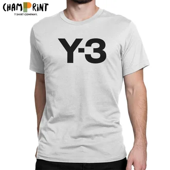 Y-3 Yohji Yamamoto Футболка Мужская Из 100% Хлопка Винтажная Футболка С круглым вырезом И логотипом Y3, Футболка С Коротким Рукавом, Одежда, Идея Подарка