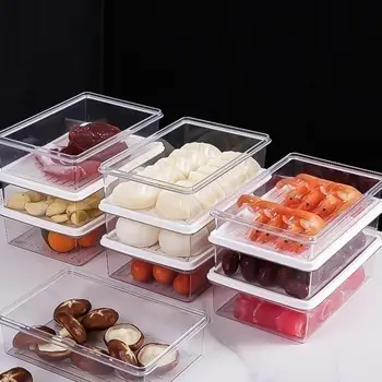 Ящик для хранения пищевых продуктов в холодильнике прочный герметичный ящик для хранения в морозильной камере с крышкой Переносная коробка для хранения в морозильной камере