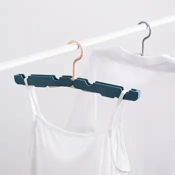 Складная вешалка для одежды, компактные противоскользящие вешалки для одежды, прочные несущие сушилки для дома, набор из 2 гладких вешалок