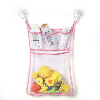 Сумка для хранения детских игрушек для ванной, подвесная сумка на присоске для ванной, двойная сумка для хранения с несколькими отделениями, бытовая сумка для разных вещей