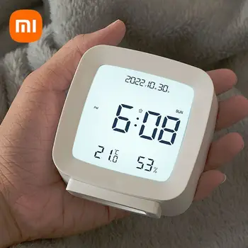Простой компактный удобный будильник Xiaomi для прикроватных тумбочек для детей, датчик температуры и влажности, настольные часы