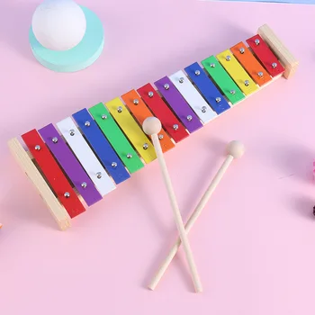 Ударный инструмент из 15-тонального радужного алюминиевого пианино-ксилофона