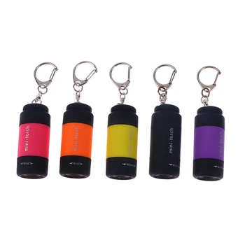 Портативный фонарик для путешествий на открытом воздухе, маленький брелок для ключей, USB перезаряжаемый светодиодный мини-карманный фонарик