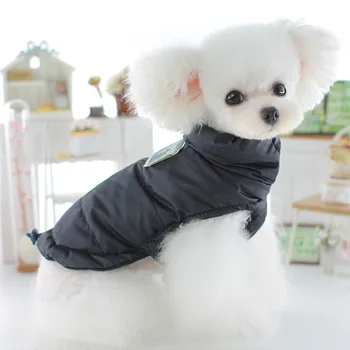 Зимняя хлопковая куртка для собак Lollipop, теплая куртка на пуговицах, хлопковая куртка с высоким воротником, куртка для собак малого и среднего размера
