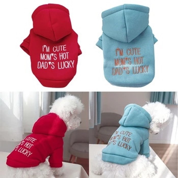 Одежда для домашних животных для маленьких собак и кошек Йоркширские чихуахуа Весенне Летнее пальто Куртки с капюшоном Одежда с вышивкой буквами