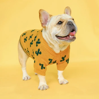Рождественский зимний свитер для собаки, теплый свитер для кошки, одежда для домашних животных для прогулок.