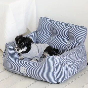 Декоративная домашняя кровать для собак в Корейском стиле, Портативное Автомобильное Дышащее сиденье безопасности для домашних животных, Мягкие Удобные коврики для кошек