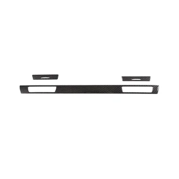 Декоративные планки-подстаканники для приборной панели, наклейки для отделки автомобиля 3 серии E90 2005-2012, автомобильные аксессуары из углеродного волокна ABS