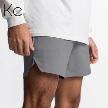 Мужские спортивные быстросохнущие шорты KE summer muscle с однослойными панелями, свободные для фитнес-тренировок, баскетбольные пятиточечные шорты европейского размера