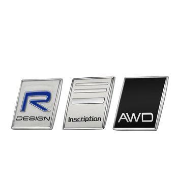 Металлическая Наклейка На Багажник RDESIGN Надпись AWD TWIN ENGINE Наклейка С Логотипом Volvo XC90 XC40 XC60 S90 S60 V40 V90 V60 D5 D2 D4 D6 T8