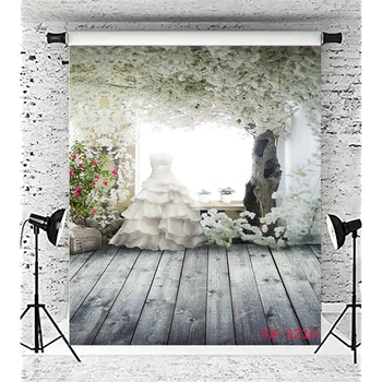 Свадебное платье Святого Валентина SHUOZHIKE Пейзажный фон Красивая цветочная стена Фоновая фотография Реквизит XH-12