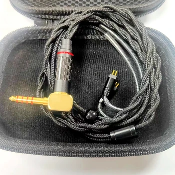 XINHS 2 нити черного стерлингового серебра + посеребренный гибридный кабель для обновления проводов