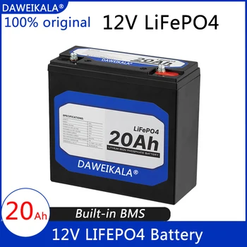 Новый аккумулятор LiFePO4 емкостью 12 В 20 Ач, литий-железо-фосфатный аккумулятор 12 В 24 В LiFePO4 для детских скутеров, лодочного мотора, без налога