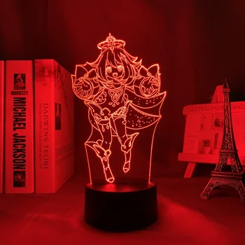 Светодиодный ночник Genshin Impact Paimon NPC 3d Игровая лампа