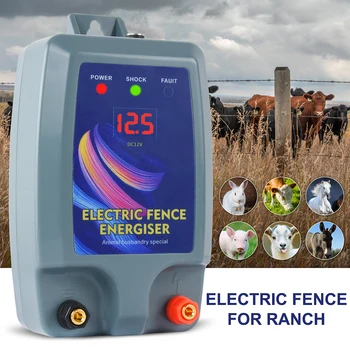 12 В 10 км Электрический забор, высоковольтный импульсный усилитель, контроллер диапазона управления птицей для сельскохозяйственных животных, Водонепроницаемый инструмент для животноводства