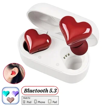 Heartbuds TWS Беспроводные наушники Bluetooth с шумоподавлением Высококачественные Наушники Гарнитура Женская мода Игровые Наушники Подарок девушке