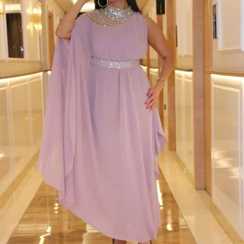 Атласное летнее платье-труба длиной до щиколоток для официальных мероприятий с одним плечом фиолетового цвета для очаровательных женщин 2023