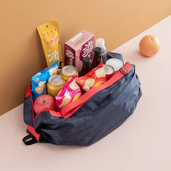 Портативная хозяйственная сумка, складная сумка для продуктов на одно плечо, эко-сумка из супермаркета для покупок, пикника, путешествий и спортзала