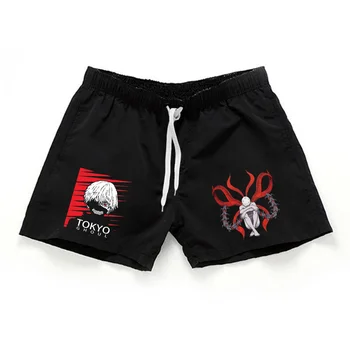 Летние Ультракороткие брюки Tokyo Ghoul из аниме Kaneki Ken Shorts С принтом, короткие брюки Three Cents, повседневные шорты пляжной одежды Y2k
