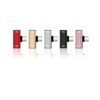 2 В 1 USB C Разветвитель Type C для мужчин и двойной Type C для женщин Адаптер зарядного устройства для наушников Разветвитель Конвертер