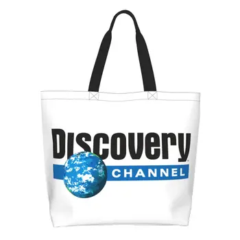 Сумка-тоут для покупок на канале Discovery, забавное телешоу, научные холщовые сумки через плечо для покупателей, сумка большой емкости