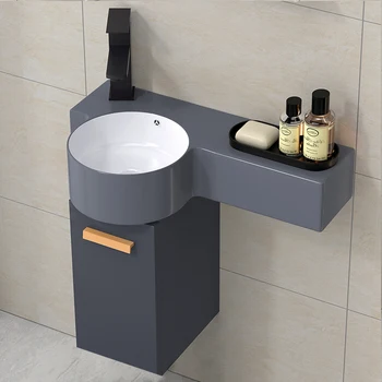 Небольшой настенный керамический шкаф для умывальника, шкаф для ванной комнаты, балкон для ванной комнаты, боковой шкаф для ванной комнаты, подвесной умывальник
