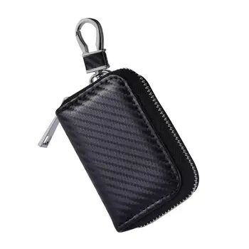 Защитная сумка для брелка на молнии из искусственной кожи, сумка для ключей, блокирующая Rfid-сигнал, противоугонная сумка, чехол для защиты от взлома, блокиратор