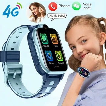 4G Детские смарт-часы для детей GPS SOS HD Видеозвонок Умные часы Часы Отслеживание местоположения SIM-карты Водонепроницаемые часы для детей IP67