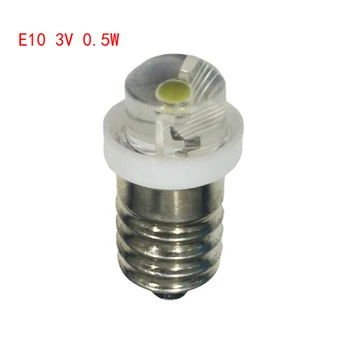 Винт E10 Светодиодная лампа для обновления фонарика 3/4.5 /6V 0,5 Вт Светодиодная лампа Для замены фонарика Лампочки для фонарика