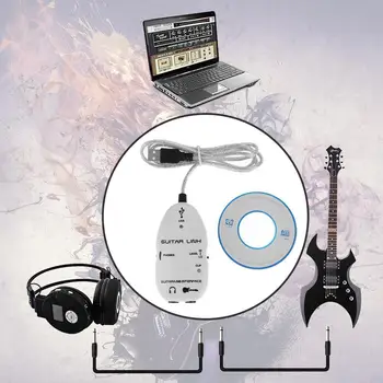 Аудиокабель для подключения гитары к звуковому проигрывателю USB Звуковая карта Эффекторный интерфейс Link