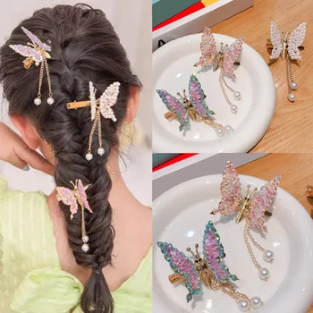 Новые детские аксессуары для волос с бабочкой для девочек