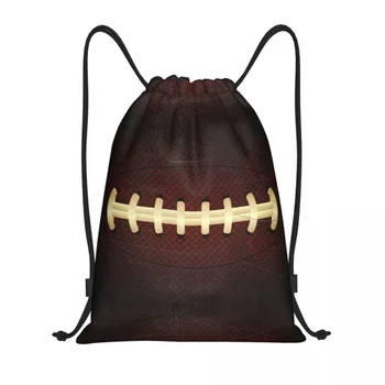 Винтажная сумка для сшивания мяча для регби, Мужская Женская портативная спортивная сумка для спортзала, рюкзаки для хранения покупок