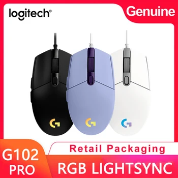 Игровая мышь Logicool G проводная G102 белая LIGHTSYNC RGB 6 кнопок программирования легкий вес 85 грамм