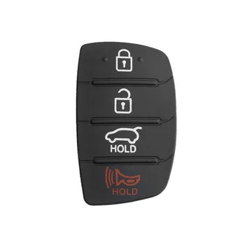 Черный 4 кнопки Флип складной чехол для ключей от автомобиля силиконовая накладка для Hyundai