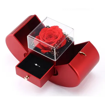 Подарочная коробка для ювелирных изделий Apple с выдвижным ящиком в форме яблока для хранения ювелирных изделий на День Святого Валентина и Рождество