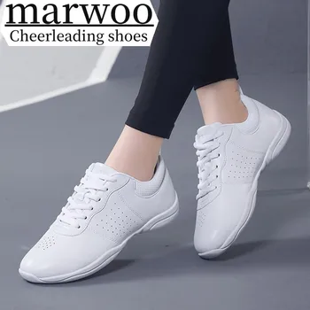 Обувь для черлидинга Marwoo, детская танцевальная обувь, обувь для аэробики, обувь для фитнеса, женская белая спортивная обувь для джаза 2125