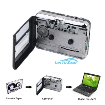 Кассетный проигрыватель Конвертер USB-кассеты в MP3 для записи звука Музыкальный проигрыватель Кассетный магнитофон