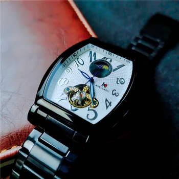 AOKULASIC Лидирующий бренд, модные механические мужские часы, спортивные Водонепроницаемые автоматические часы с хронографом, мужские военные Relogio Masculino