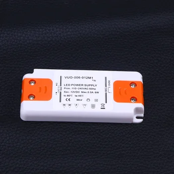 Преобразователь светодиодного драйвера 12V 6W Ультратонкий Драйвер 05A для светодиодной лампы накаливания (белый)