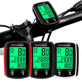 Измеритель кода велосипедного ночника проводная английская версия подсветки, одометр, спидометр с сенсорным экраном