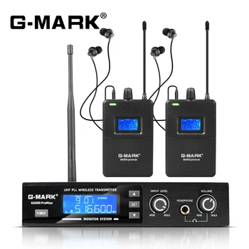 G-MARK G6000 Pro Max Встроенный ушной монитор UHF Стерео беспроводная система мониторинга для выступления певца, гитариста, студийной группы